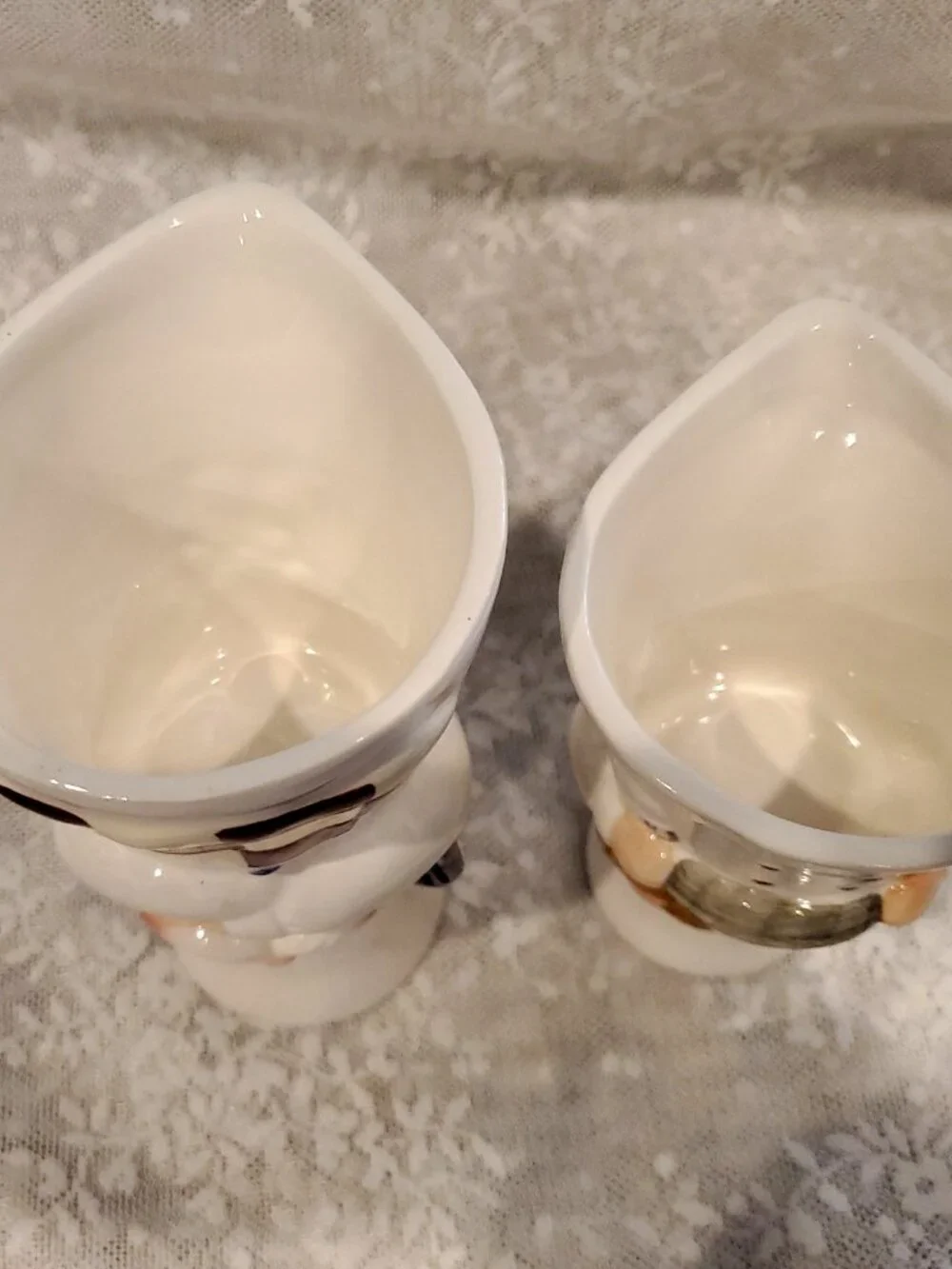 L@@K Novelty Pair of CHEFS Ceramic Deco Kitchen Measuring Cups ~ CUTE!